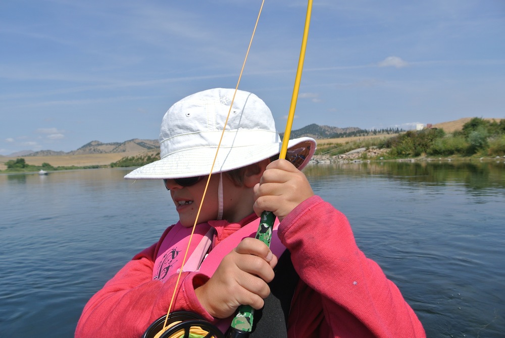 Youth fly fishing