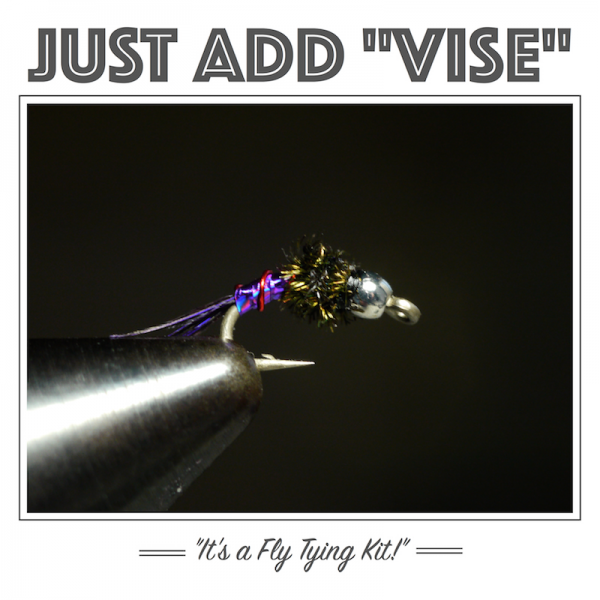 Purple Lightning Bug fly tying kit