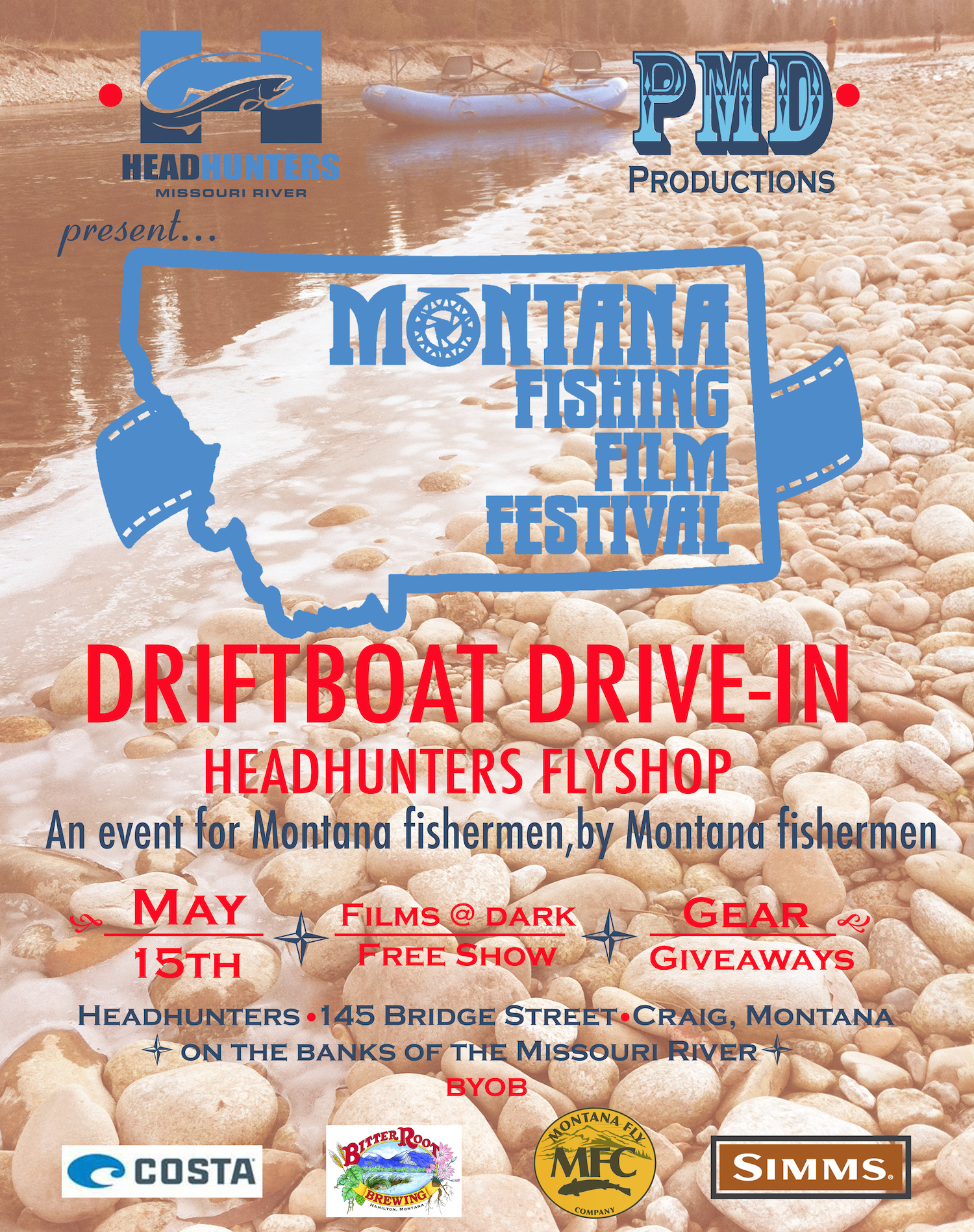 Headhunters Drift Boat Drive-In Montana Fishing Film Festival