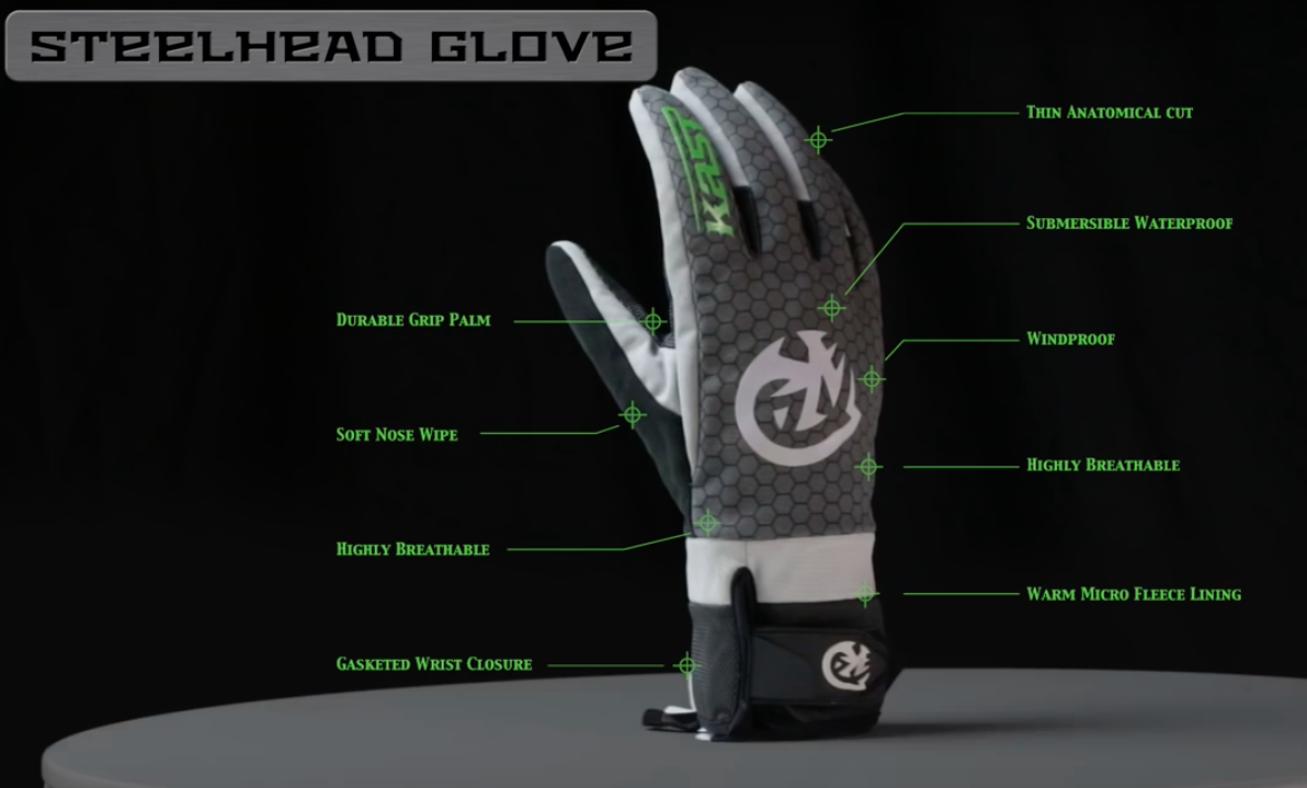 Kast Extreme Fishing Gear Throwback Steelhead Gloves XS Black for sale online 