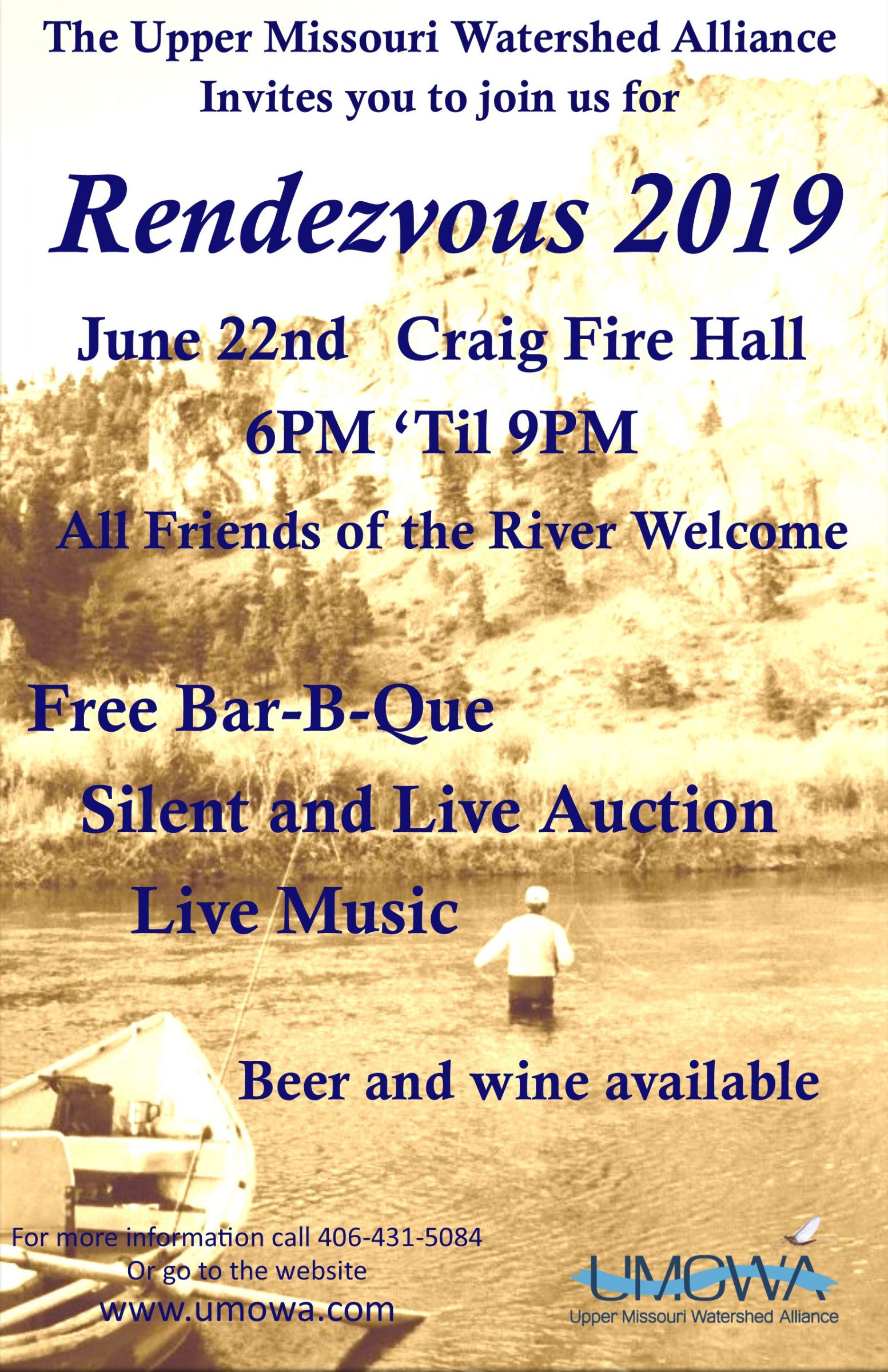UMOWA Annual Rendezvous June 22nd in downtown Craig MT
