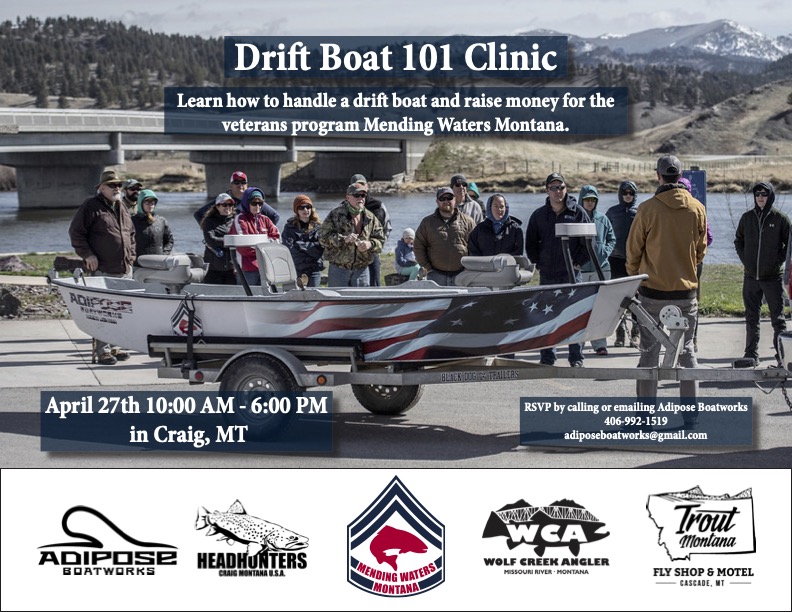 Drift Boat 101 Clinic Saturday April 27th in Craig